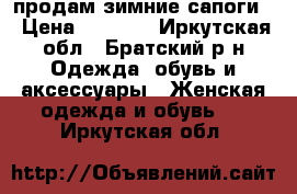 продам зимние сапоги  › Цена ­ 1 000 - Иркутская обл., Братский р-н Одежда, обувь и аксессуары » Женская одежда и обувь   . Иркутская обл.